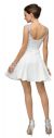 Jeweled Cap Sleeves Flared Short Homecoming Party Dress back in White